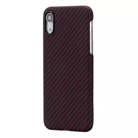 Чехол Pitaka MagCase кевлар, цвет чёрный/красный, для iPhone XR с металлической пластиной