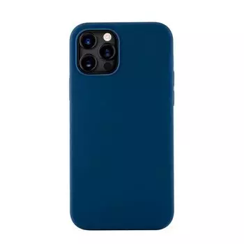 Чехол-накладка uBear Mag Safe для iPhone 12/12 Pro, силикон, синий
