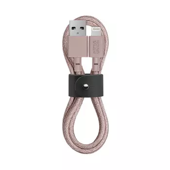 Кабель Native Union Belt Cable Lightning/USB 1,2м, розовый