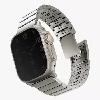 Ремешок Uniq Strova MAG Strap Link Steel для Apple Watch 49mm 49/42/44/45mm, Нержавеющая сталь, серебристый