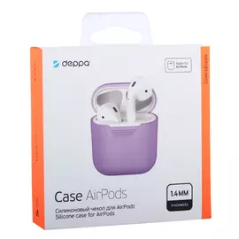 Силиконовый чехол Deppa для AirPods, лавандовый