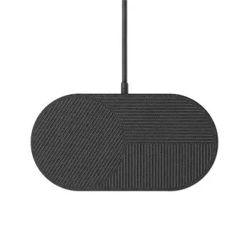 Зарядное устройство беспроводное Native Union Drop XL Dual Wireless Charger, 10Вт, серый