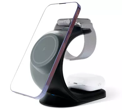 Зарядное устройство беспроводное VLP Powerstand 3 in1, 15Вт, черный