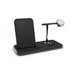 Зарядное устройство беспроводное Zens Stand + Dock + Watch Aluminium Wireless Charger, черный