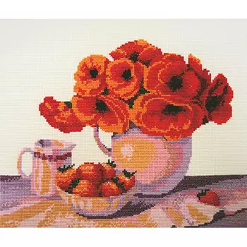 0001 Набор для вышивания 'Маки' 32х27,5 см