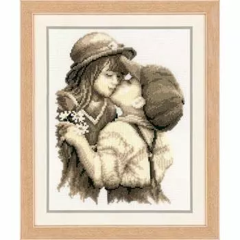 0011873-PN Набор для вышивания Vervaco 'Первый поцелуй' 20x26см