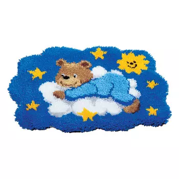 PN-0014358 Коврик (ковровая техника) Vervaco 'Мишка на облаке' 55x40см