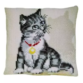 003.083 Подушка Pako 'Серый котенок', 40х40 см