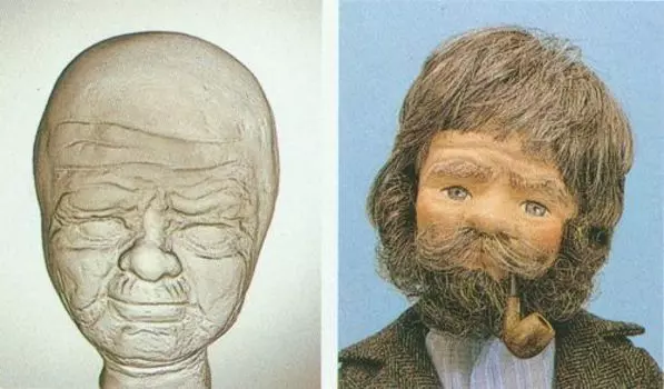 00418 Пластиковая основа для лица куклы Дедушка высотой 50 см Glorex