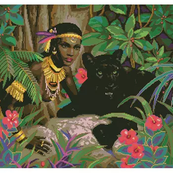 0060 Набор для вышивания'Черная пантера' 45х43 см