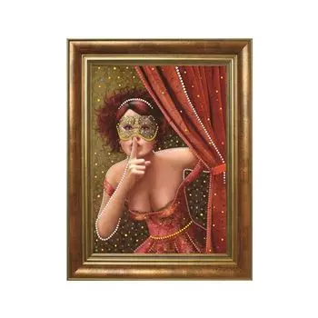 0107 Набор для выкладывания стразами 'Маскарад' 28х38 см