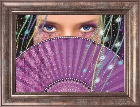 0109 Набор для выкладывания стразами 'Незнакомка' 28*38 см