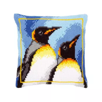 0147725-PN Подушка Vervaco 'Королевские пингвины' 40x40см