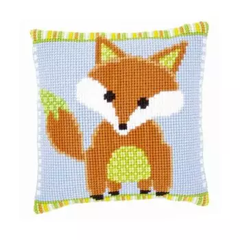 0149216-PN Подушка Vervaco 'Любопытный лисёнок' 40x40см
