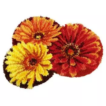 0149415-PN Коврик (ковровая техника) Vervaco 'Цветочный ковёр' 69x60 см