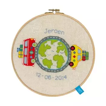 0150390-PN Набор для вышивания Vervaco 'Вокруг света' 24см