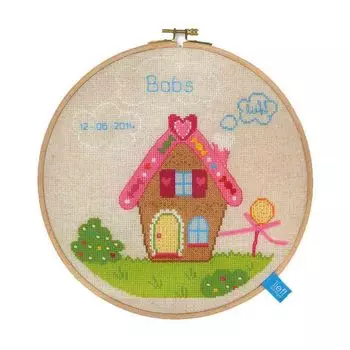 0150391-PN Набор для вышивания Vervaco 'Пряничный домик 1' 24см