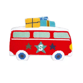 0150422-PN Подушка Vervaco 'В отпуск на автобусе' 40x57см