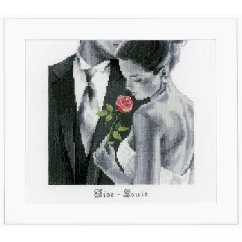 0150602-PN Набор для вышивания Vervaco 'Роза любви' 23x27см