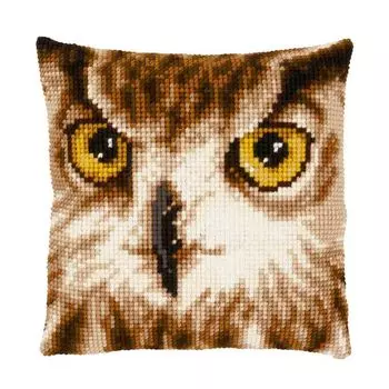 0150863-PN Подушка Vervaco 'Портрет совы' 40x40см