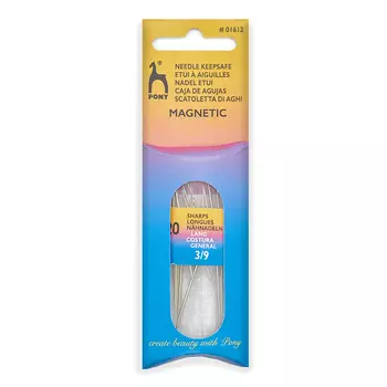 01612 Иглы ручные для шитья Sharps, №3-9, в тубе с магнитом, 20 шт PONY