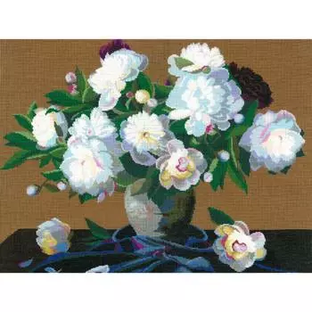 0196 Набор для вышивания 'Натюрморт с пионами' 44х33 см