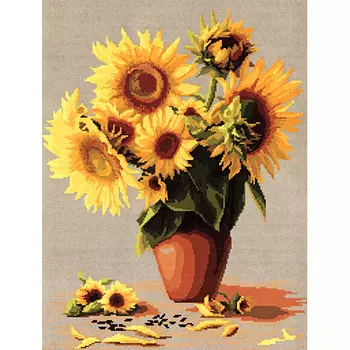 0197 Набор для вышивания Nitex 'Солнечный букет', 36х48 см