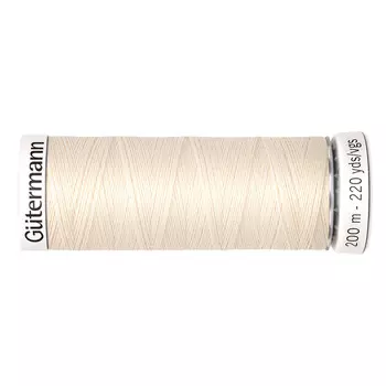 01 Нить Sew-all для всех материалов, 200м, 100% п/э Gutermann 748277 (802 молочно-бежевый)