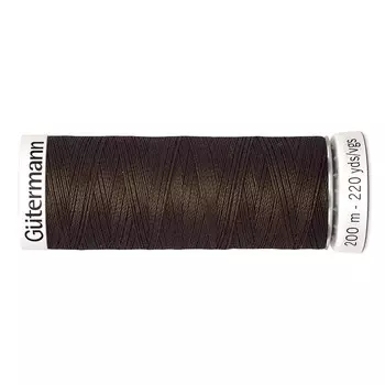 01 Нить Sew-all для всех материалов, 200м, 100% п/э Gutermann 748277 (817 глубокий коричневый)