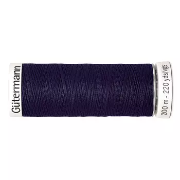 01 Нить Sew-all для всех материалов, 200м, 100% п/э Gutermann 748277 (387 чернильно-черный)
