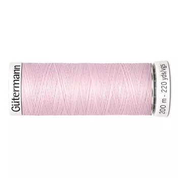 01 Нить Sew-all для всех материалов, 200м, 100% п/э Gutermann 748277 (372 бело-розовый)