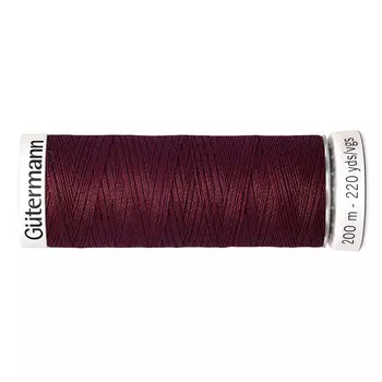 01 Нить Sew-all для всех материалов, 200м, 100% п/э Gutermann 748277 (369 винный)