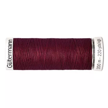01 Нить Sew-all для всех материалов, 200м, 100% п/э Gutermann 748277 (368 бордо)