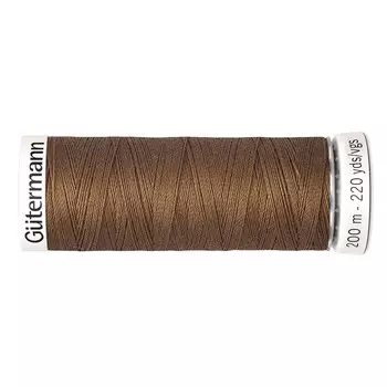 01 Нить Sew-all для всех материалов, 200м, 100% п/э Gutermann 748277 (124 золотисто-коричневый)