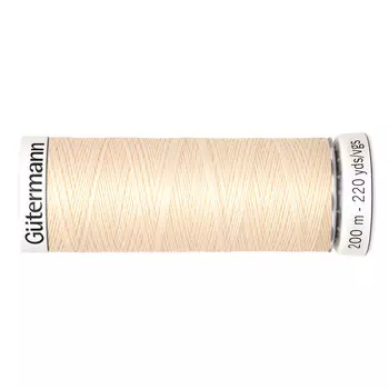01 Нить Sew-all для всех материалов, 200м, 100% п/э Gutermann 748277 (414 св.кремово-бежевый)