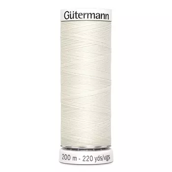 01 Нить Sew-all для всех материалов, 200м, 100% п/э Gutermann 748277 (001 молочный)