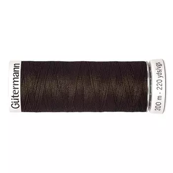 01 Нить Sew-all для всех материалов, 200м, 100% п/э Gutermann 748277 (406 шоколад)