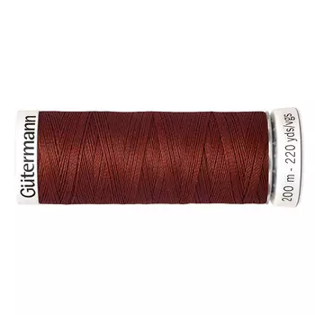 01 Нить Sew-all для всех материалов, 200м, 100% п/э Gutermann 748277 (227 коричнево-кирпичный)