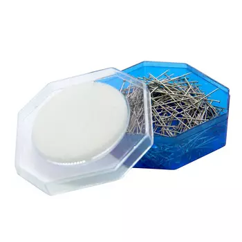 024479 Булавки (сталь) 6 особо тонкие, серебристый цв.. 0,60*30мм с игольницей Prym