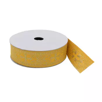 02497 Тесьма жаккардовая ,25 мм*16,4 м, Astra&amp;Craft (желтый)