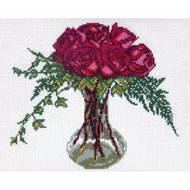 0256 Канва с рисунком Матренин посад 'Роза' 24*30см