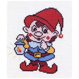 0276 Канва с рисунком Матренин посад 'Гномик' 16*20 см (10*12 см)