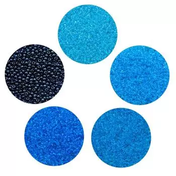 027 Набор бисера 5 цветов, 100гр, Preciosa