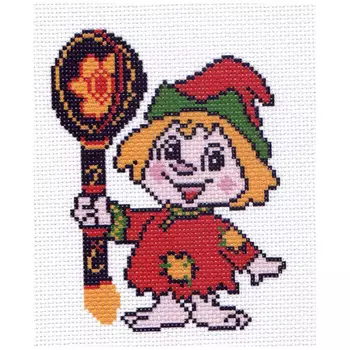 0283 Канва с рисунком Матренин посад 'Домовёнок' 16*20 см (10*12 см)