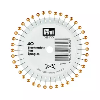 028600 Булавки с жемчужной головкой, золотой цв. 0,65*38мм Prym