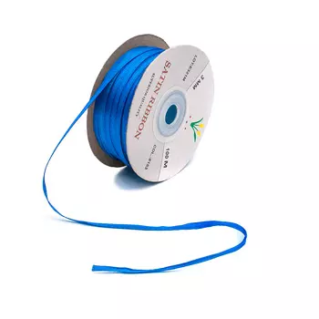 02 Лента атласная 3мм*100м (6153 (василек 8107))