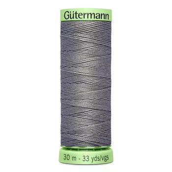 02 Нить Top Stitch для отстрочки, 30м, 100% п/э Gutermann 744506 (496 серо-стальной)