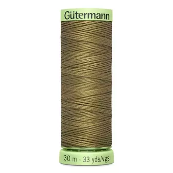 02 Нить Top Stitch для отстрочки, 30м, 100% п/э Gutermann 744506 (528 защитно- оливковый)
