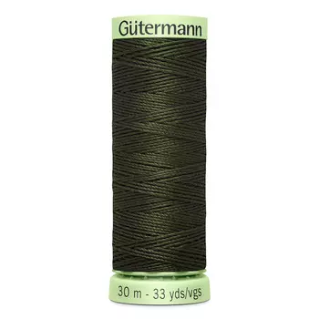 02 Нить Top Stitch для отстрочки, 30м, 100% п/э Gutermann 744506 (304 черный лес)