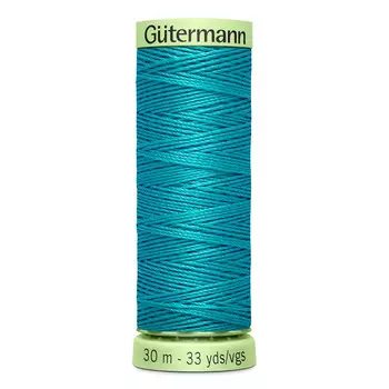 02 Нить Top Stitch для отстрочки, 30м, 100% п/э Gutermann 744506 (055 св.зеленая бирюза)